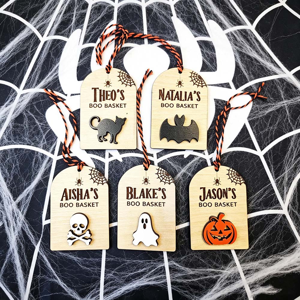 Personalized Halloween Boo Basket Tag | CWHalloween85