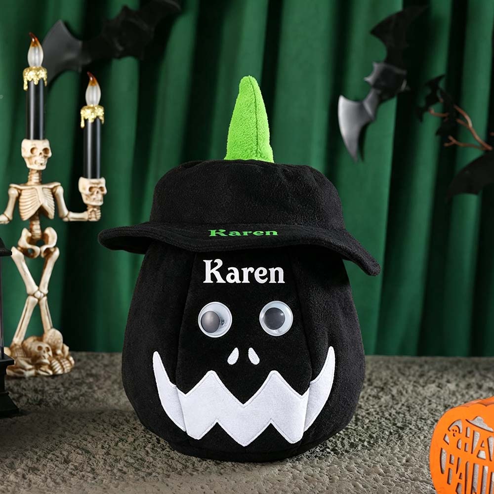 Personalized Halloween Light Up Pumpkin Tote Bag | CWHalloween87