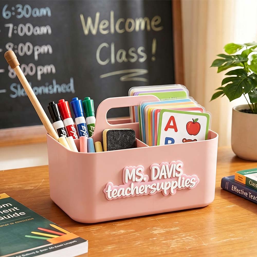 Personalized 3D Printed Teacher Desk Organiser | CWTeach15