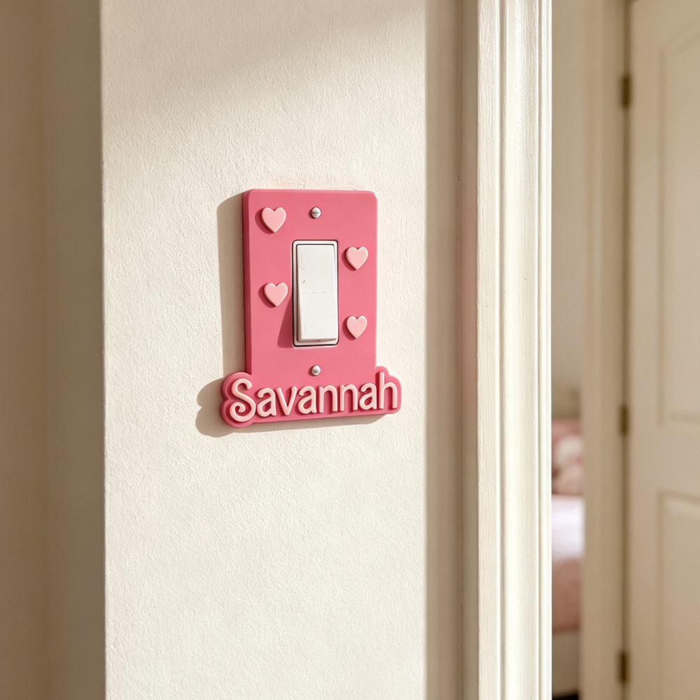 Personalized 3D Printed Bedroom Light Switch Cover | CWGift79