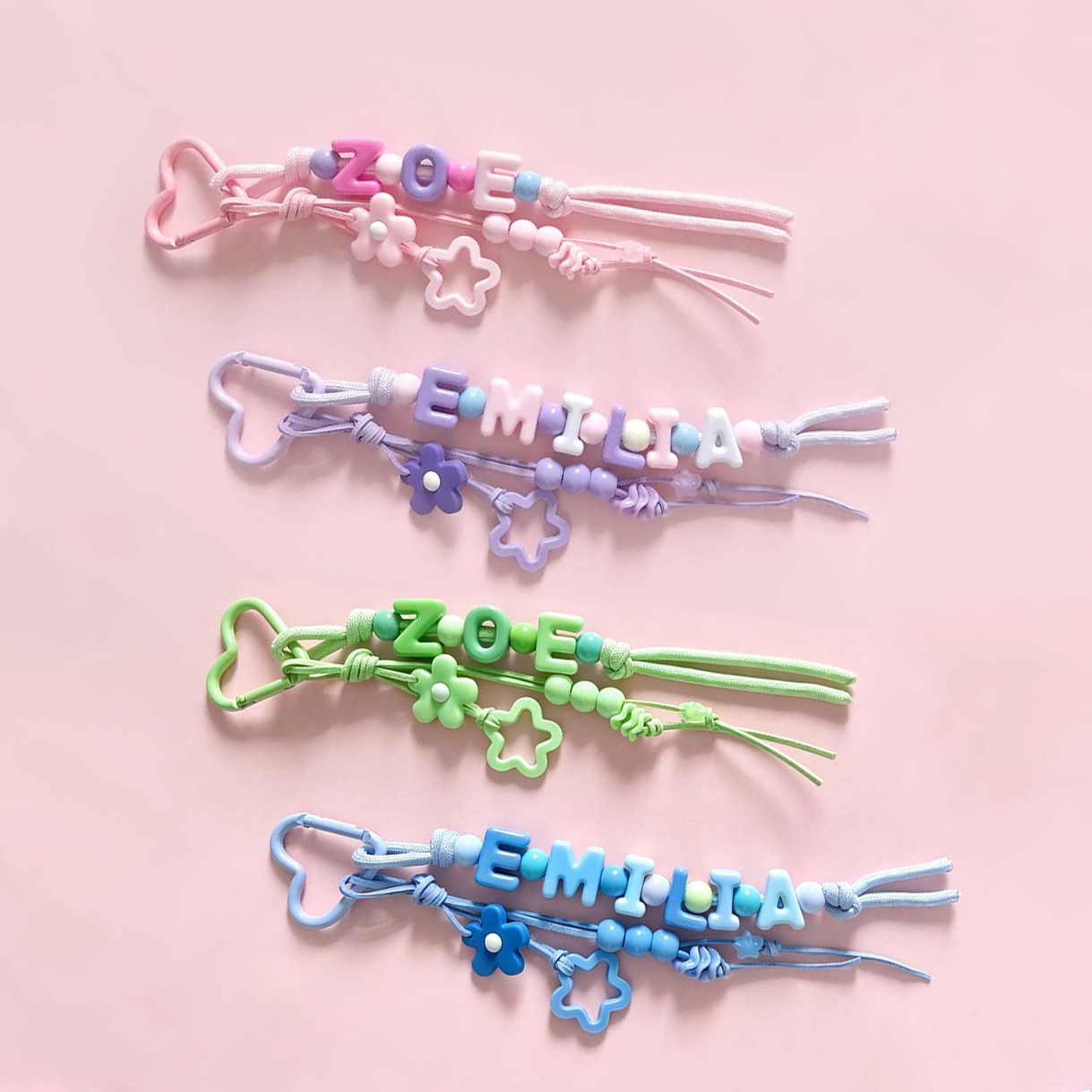 Personalized Colorful Name Letter Beaded Keychain | CWGift82