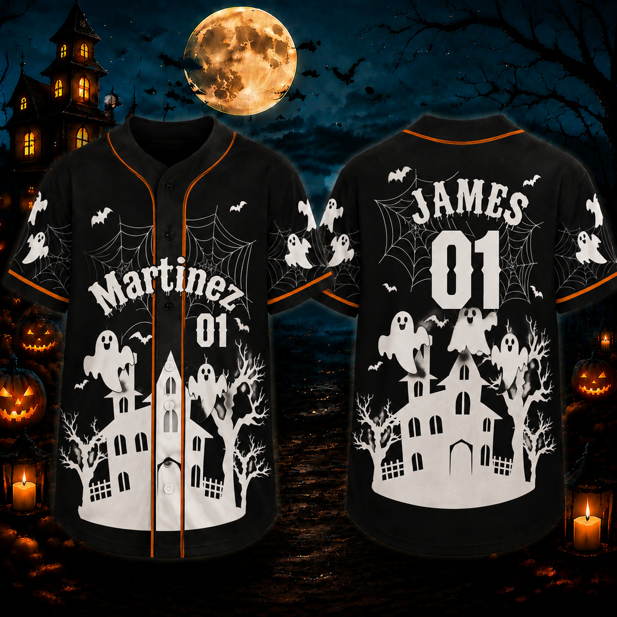 Personalized Halloween Button Up Baseball Jersey For Kid & Adult | CWHalloween111