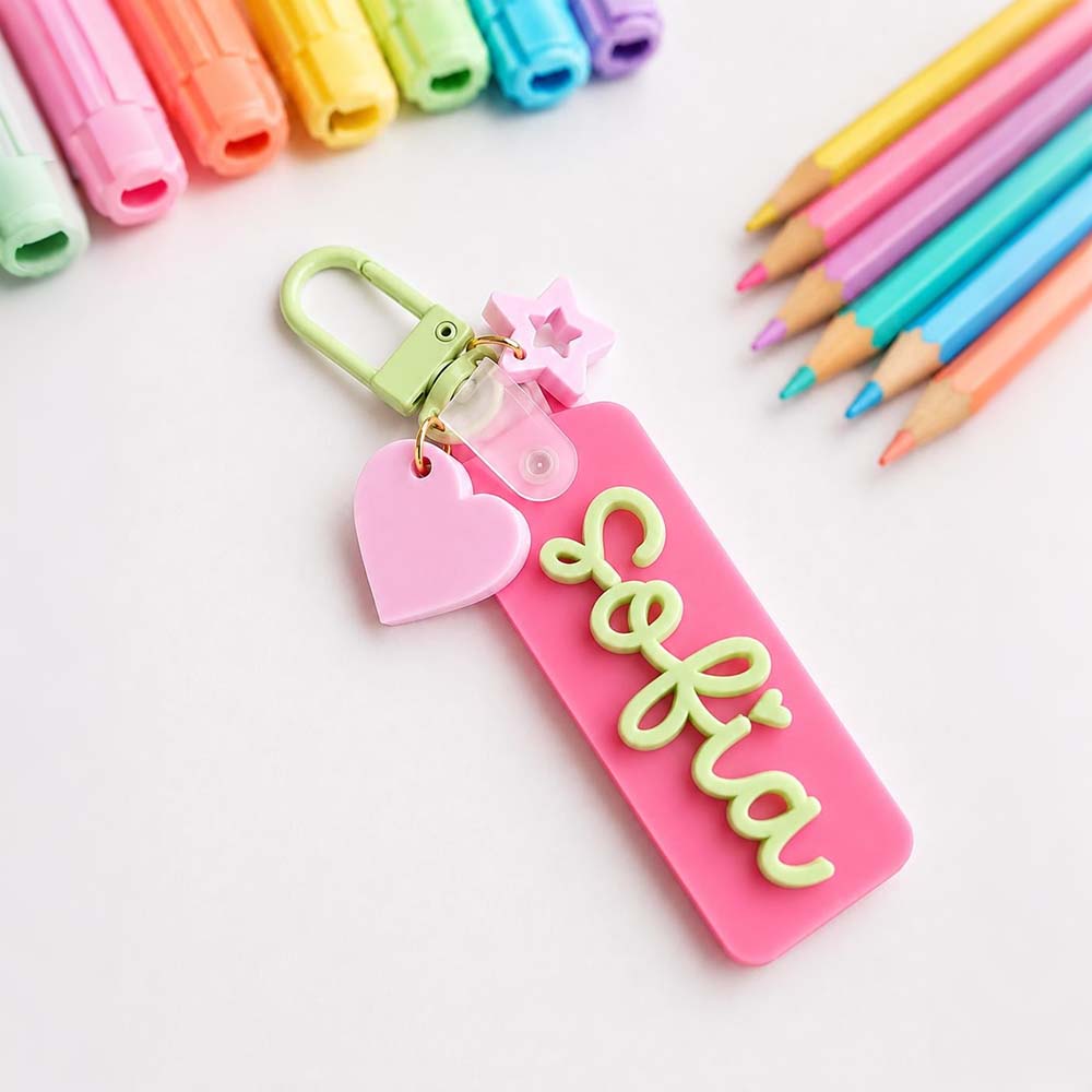 Personalized 3D Printed School Bag Name Tag | CWGift87