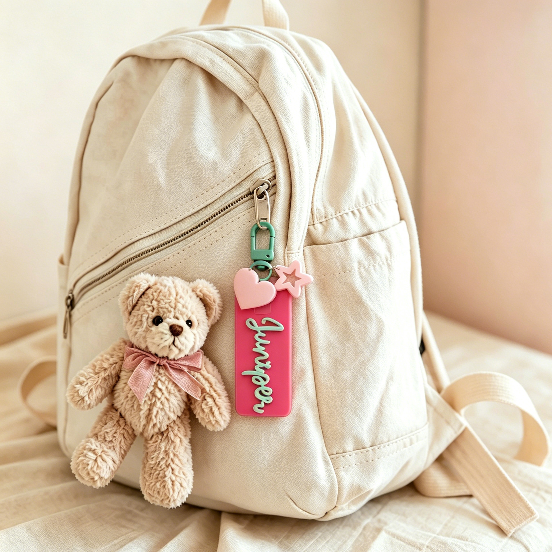 Personalized 3D Printed School Bag Name Tag | CWGift87