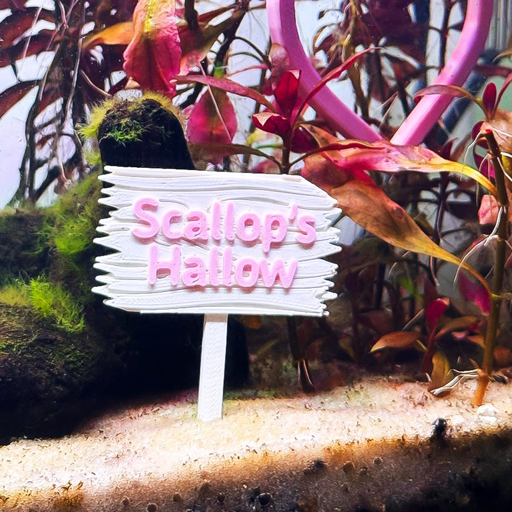 Personalized 3D Printed Forest Sign for Fishtanks | CWGift92