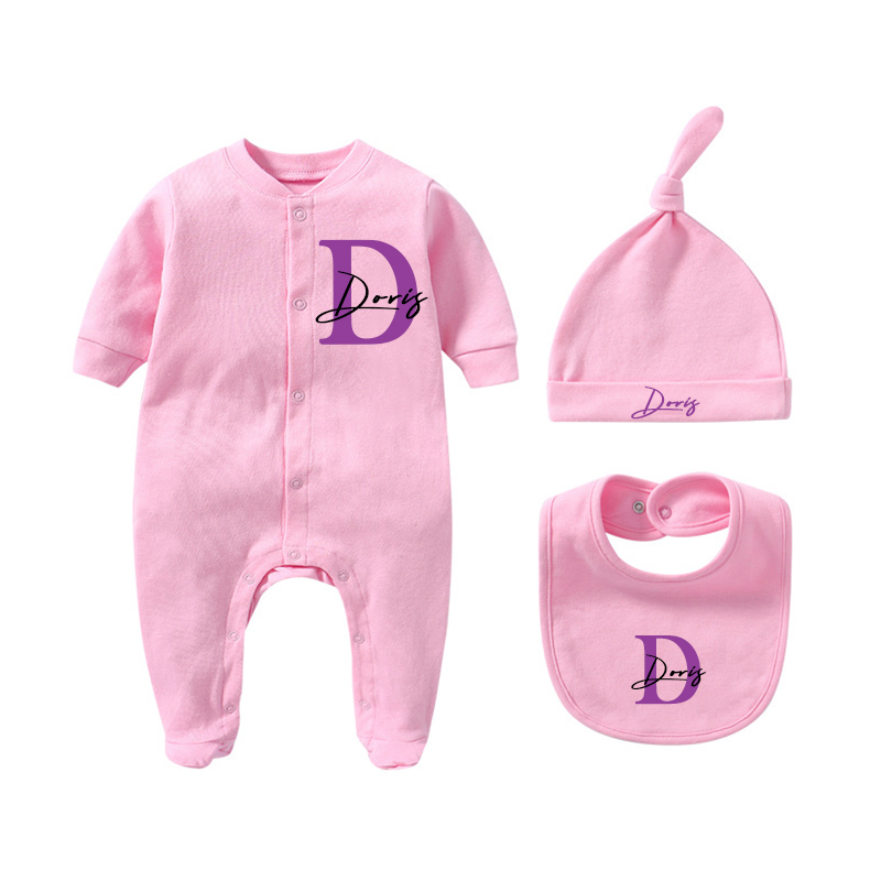 Personalized Baby Cotton Onesie Set | CWBaby25