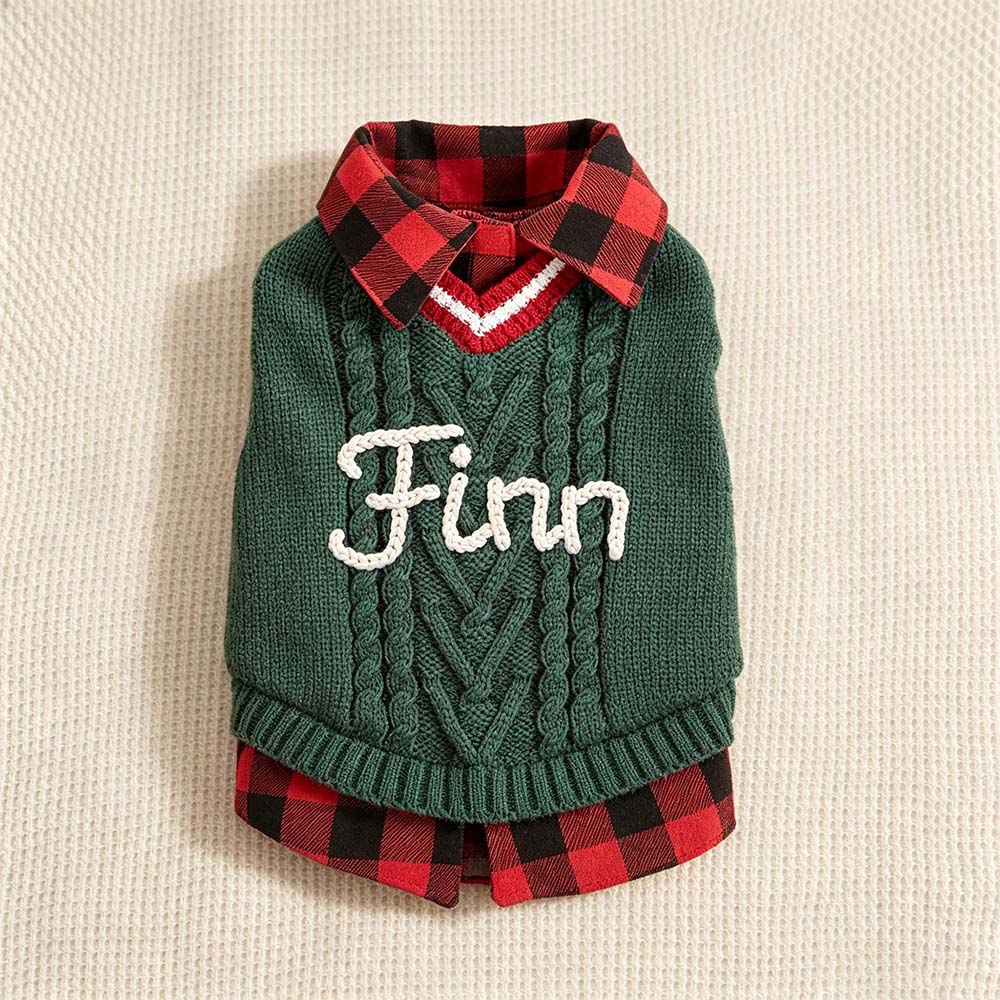 Personalized Hand Embroidered Christmas Pets Polo Shirt | MCGift375