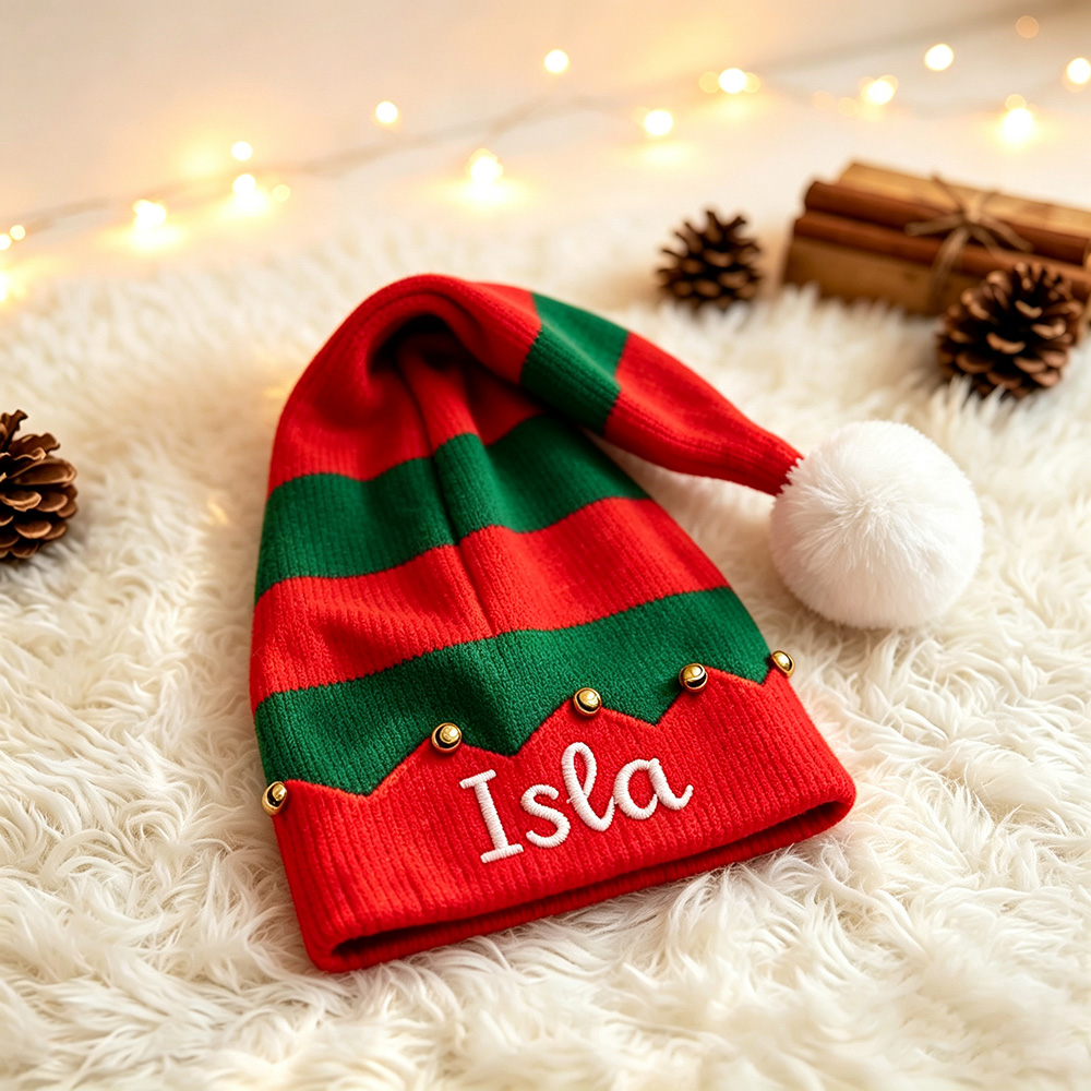 Personalized Embroidery Plush Christmas Santa Hat For Kid & Adult | MCGift374
