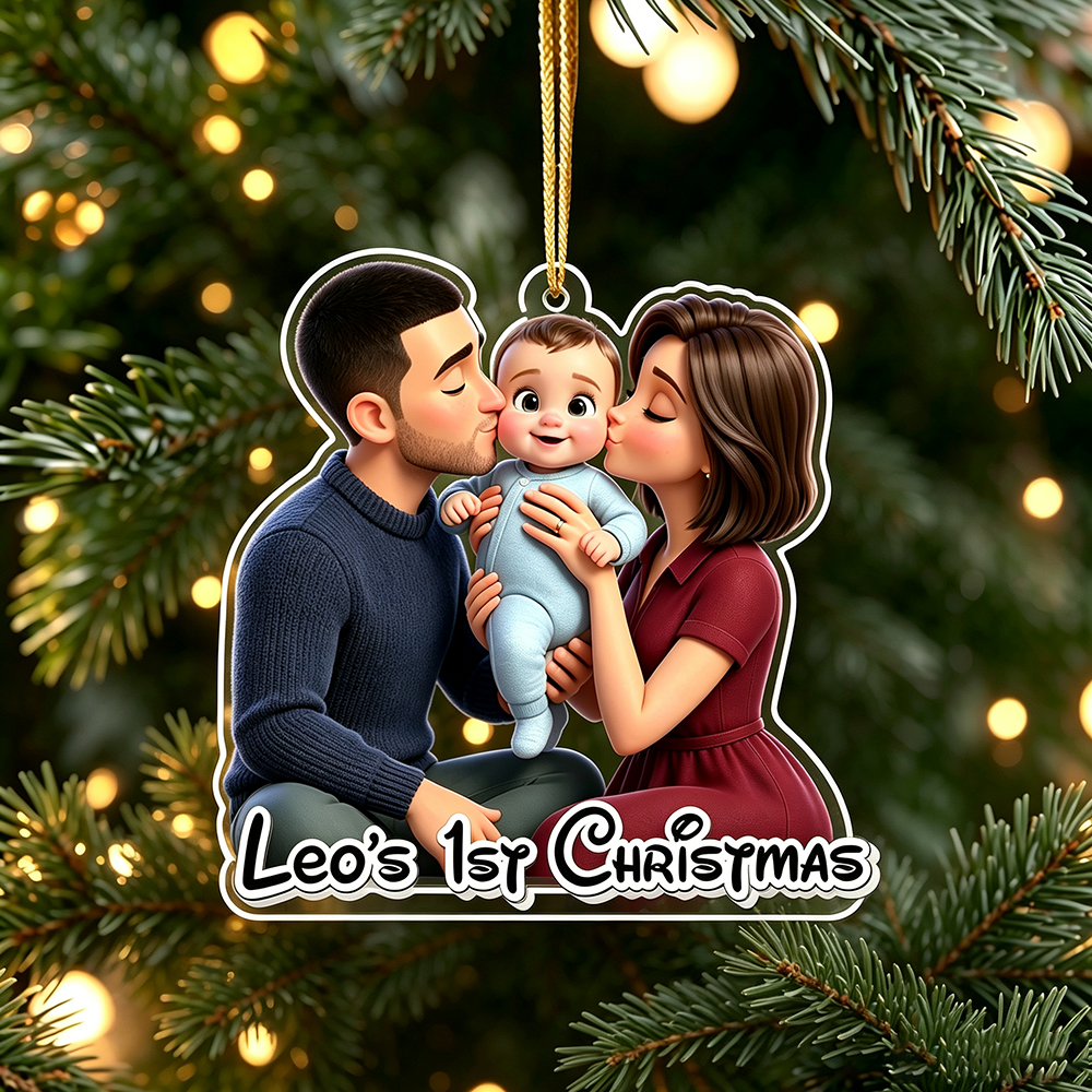 Personalized Acrylic Family First Christmas Ornaments | MCGift377