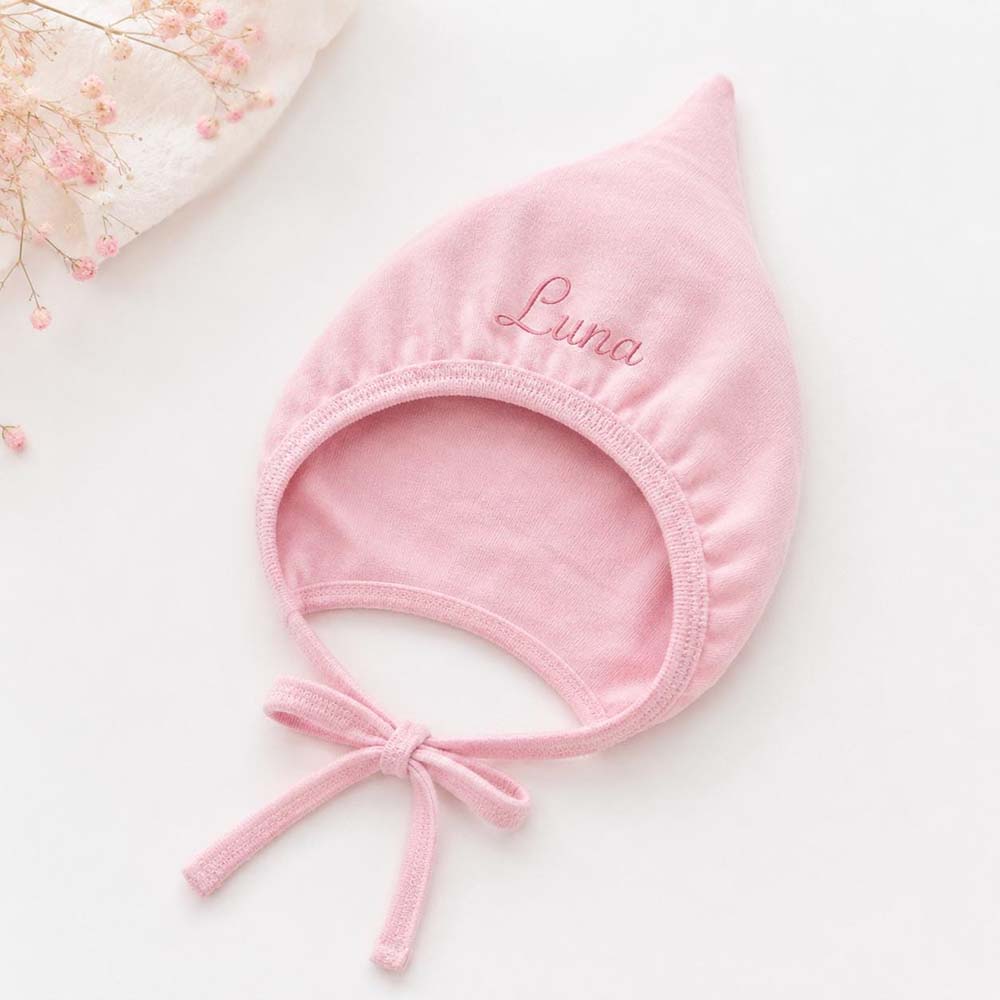 Personalized Embroidered Newborn Coming Home Baby Pixie Bonnet | HSKid88