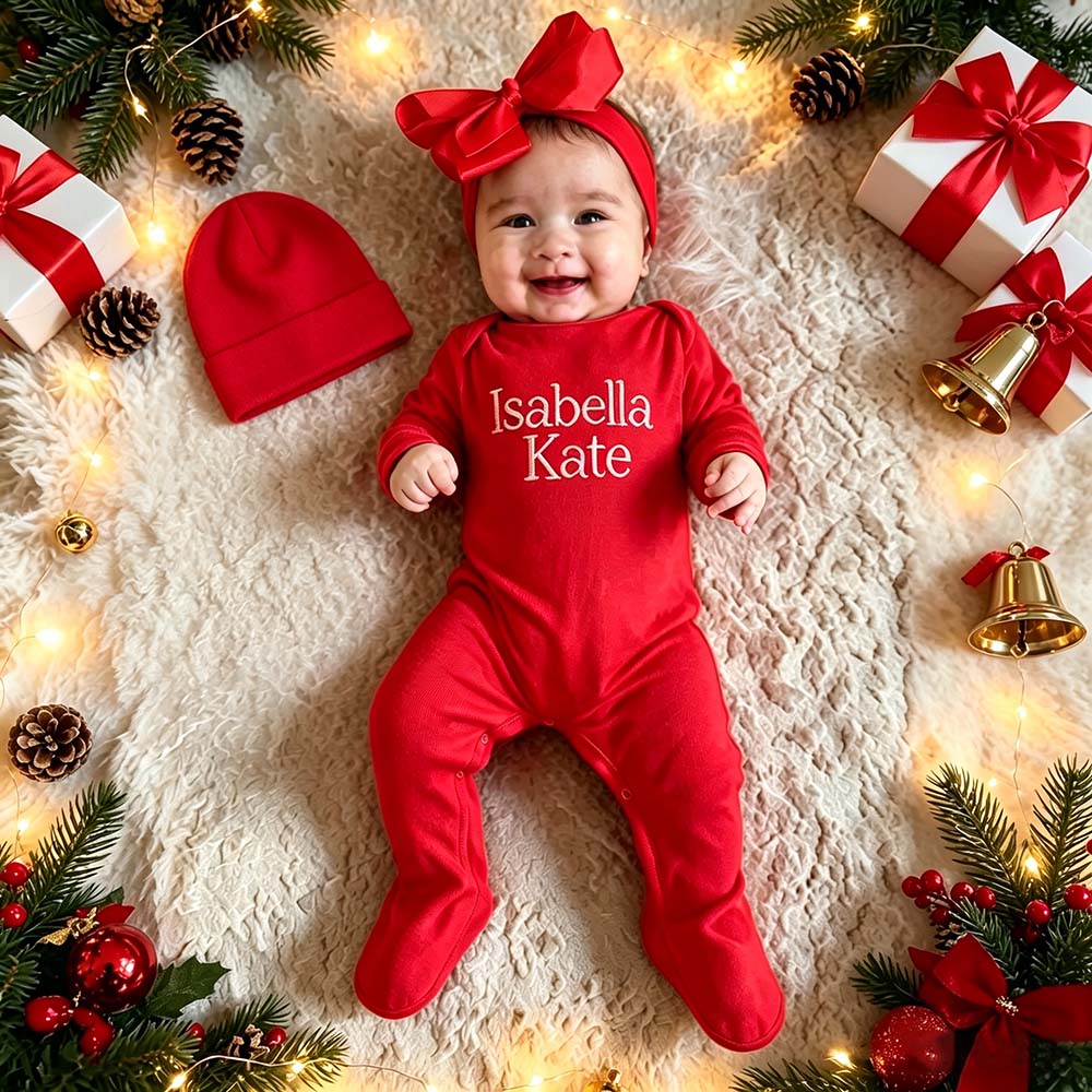 Personalized Embroidery Baby Coming Home Outfit Set | CWBaby523