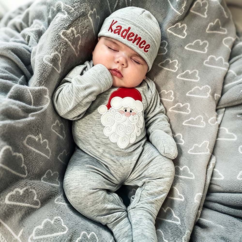 Personalized Embroidery Baby Christmas Santa Outfit Set | MCGift378