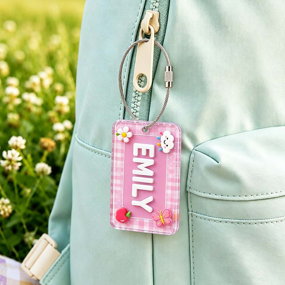 Personalized Kids Name Tag With Emergency Contact Info | CWGift104