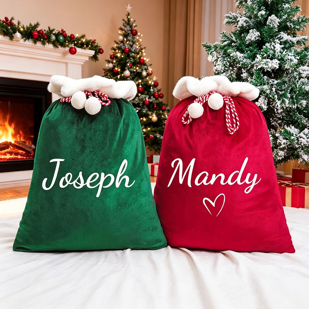 Personalized Christmas Velvet Santa Sack for Gifts | MCGift102