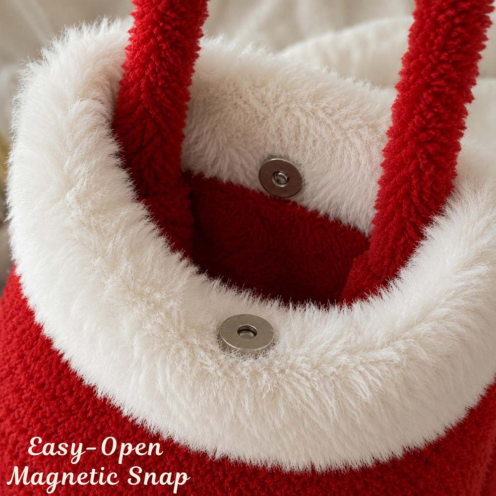 Personalized Hand Embroidered Kids Christmas Mitten Bag | MCGift387
