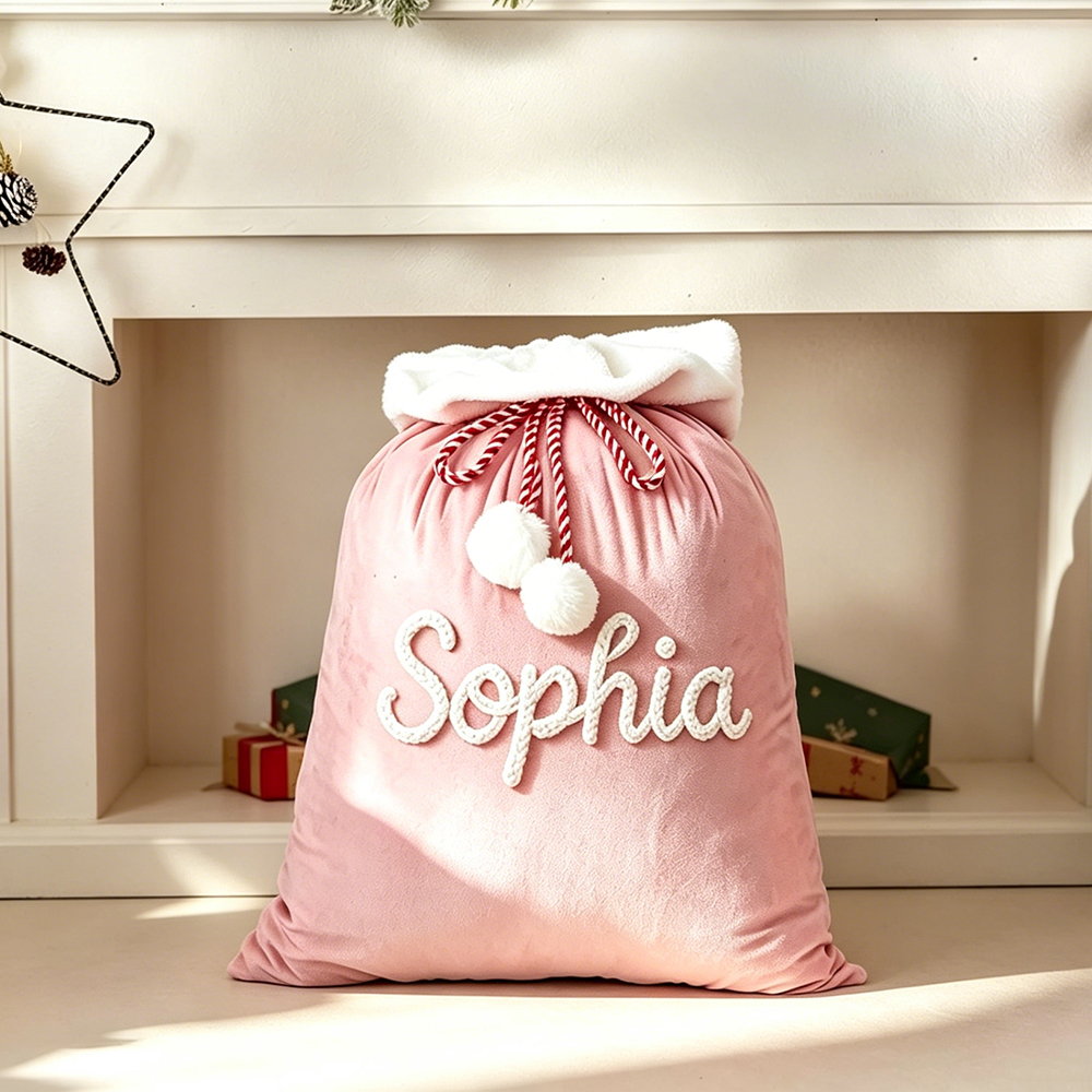 Personalized Large Christmas Velvet Santa Sack for Gifts | MCGift199