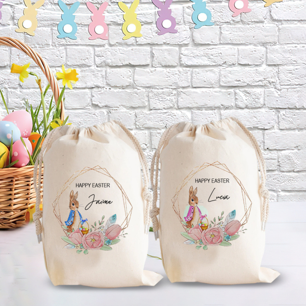 Personalized Name Bunny Easter Gift Sack | CWEaster25