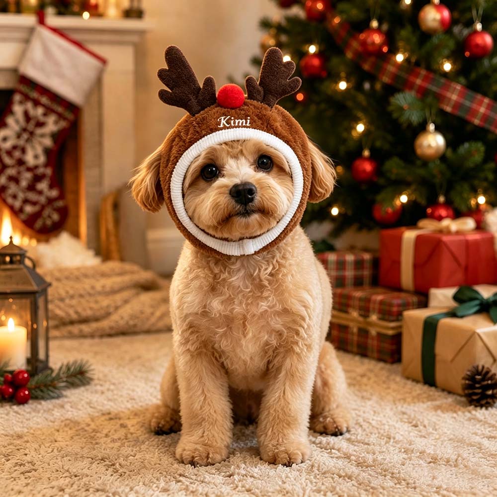 Personalized Embroidered Christmas Pets Hat | MCGift410