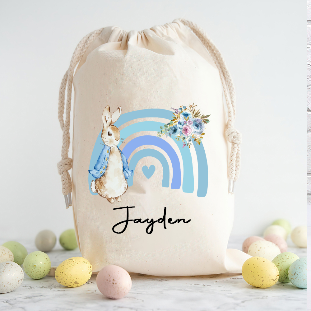 Personalized Name Bunny Easter Gift Sack | CWEaster26