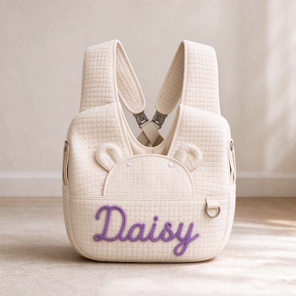 Personalized Hand Embroidered Quilted Pet Carrier Bag | BKPet605
