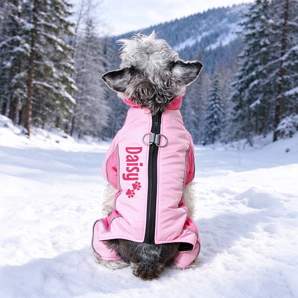 Personalized Pet Winter Warm Windproof Puffer Jacket | BKPet608