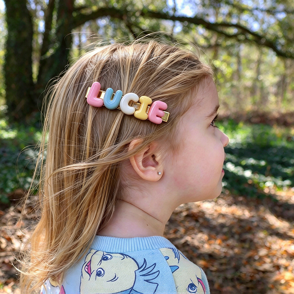 Personalized Girls Lovely Colorful Hair Clip | CWBaby551