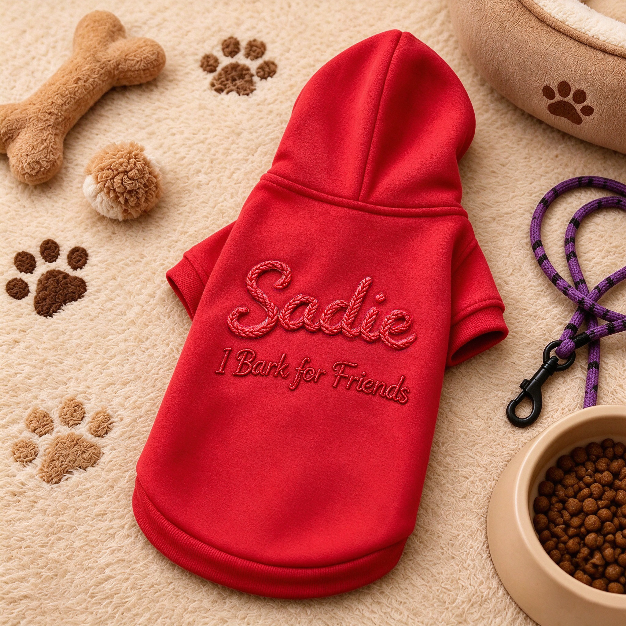 Personalized Hand Embroidered Pets Hoodie Sweatshirt | BKPet622