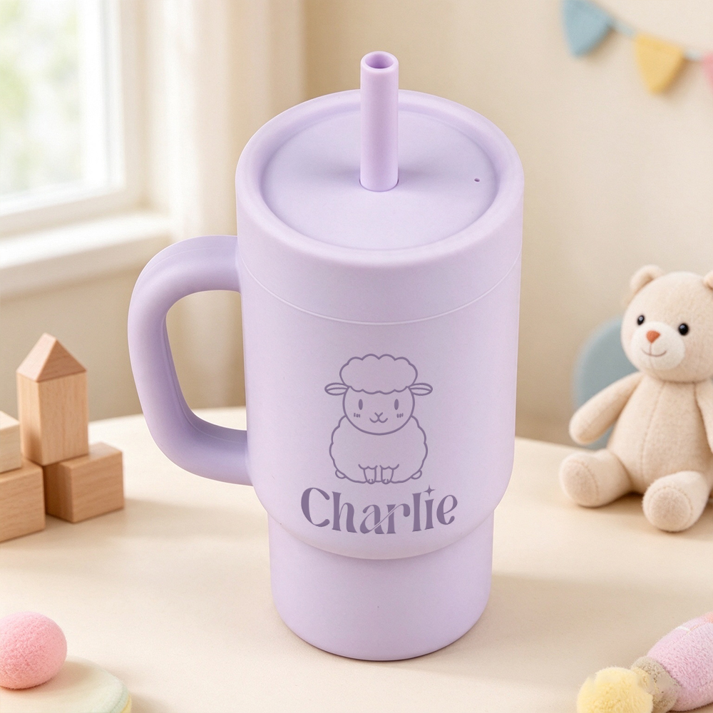 Personalised 10oz Stainless Steel Sippy Cup for Kids | KidCup10