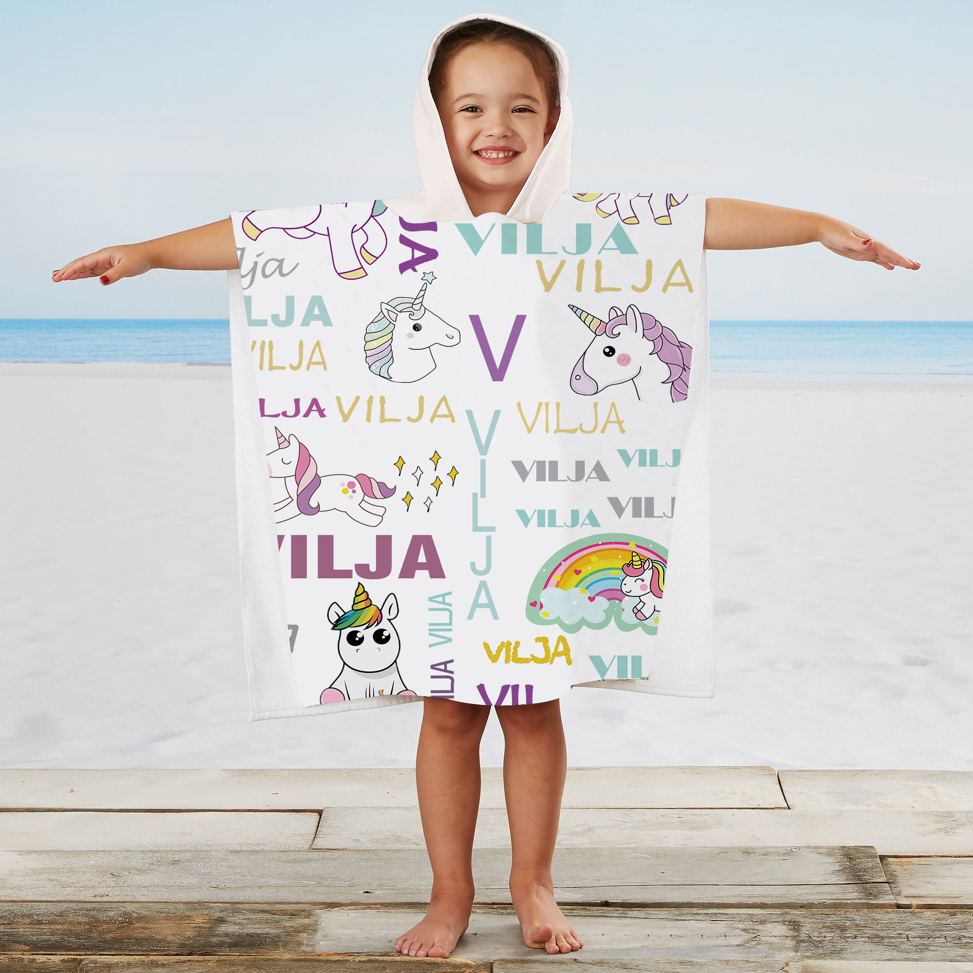 Personalized Hooded Beach Towel for Summer & Beach | CWHTowel03