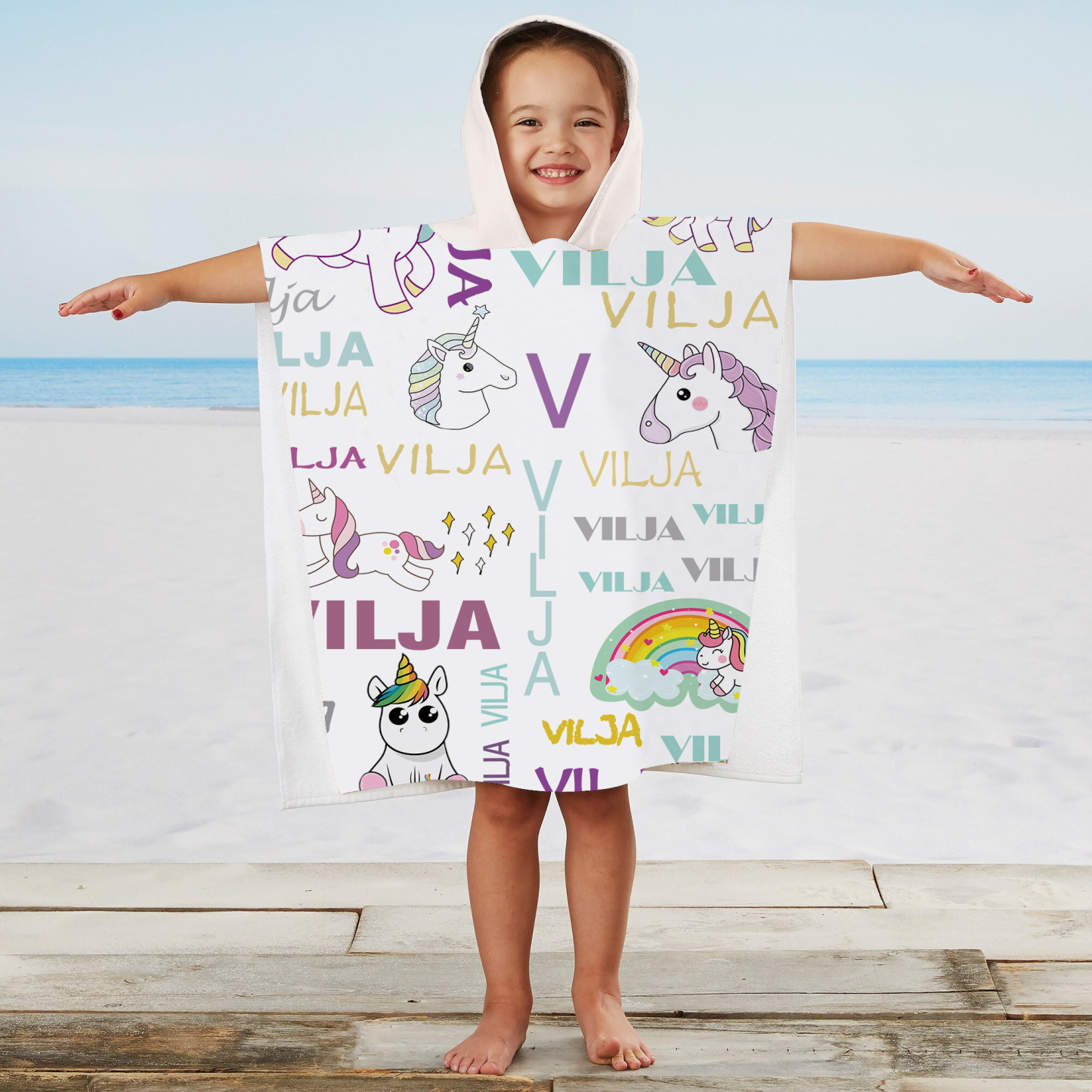 Personalized Hooded Beach Towel for Summer & Beach | CWHTowel03