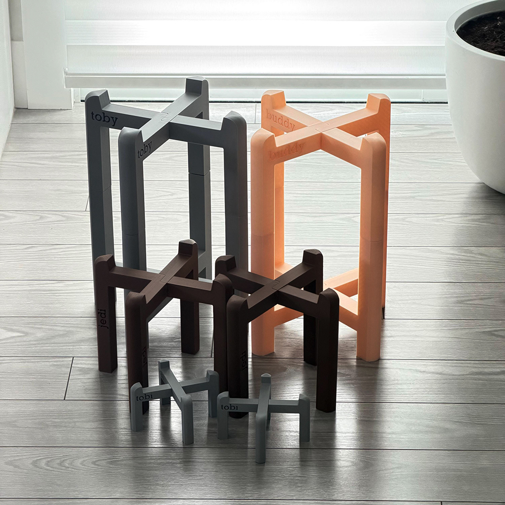 Personalized 3D Printed Pet Elevated Bowl Stand | BKPet653