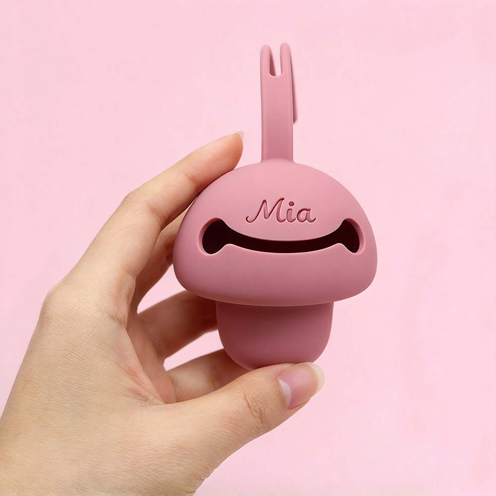 Personalized Baby Mushroom Silicone Pacifier Case | CWBaby559