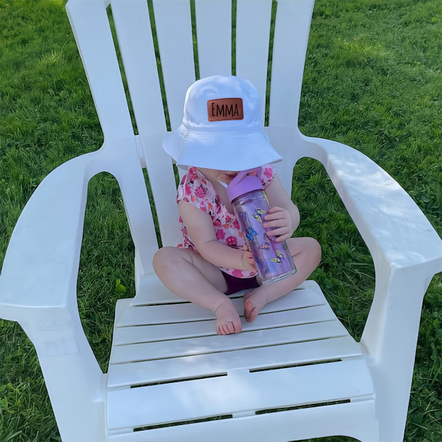 Personalized Leather Patch Bucket Hat for Comfort & Unique | CWBeach43