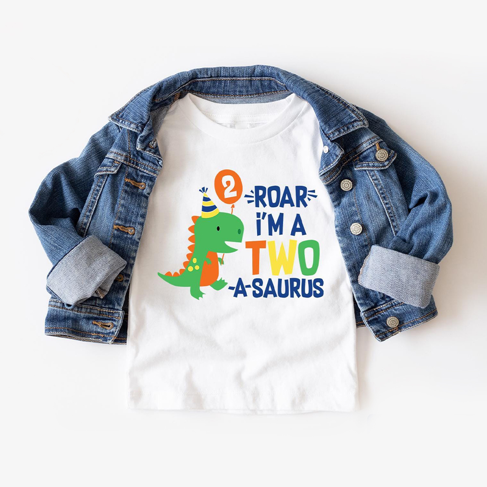 Personalized ROAR Dinosaur Theme Birthday T-Shirt | inBirth18