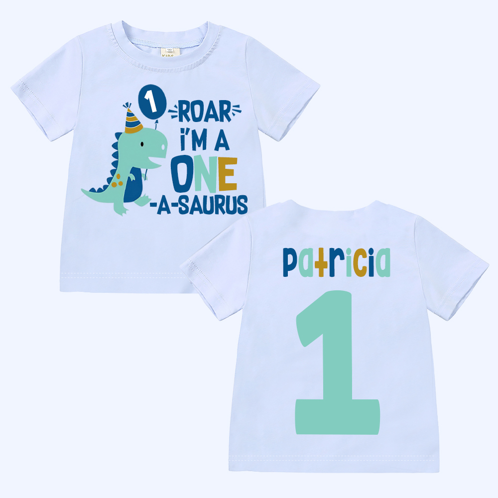 Personalized ROAR Dinosaur Theme Birthday T-Shirt | inBirth18