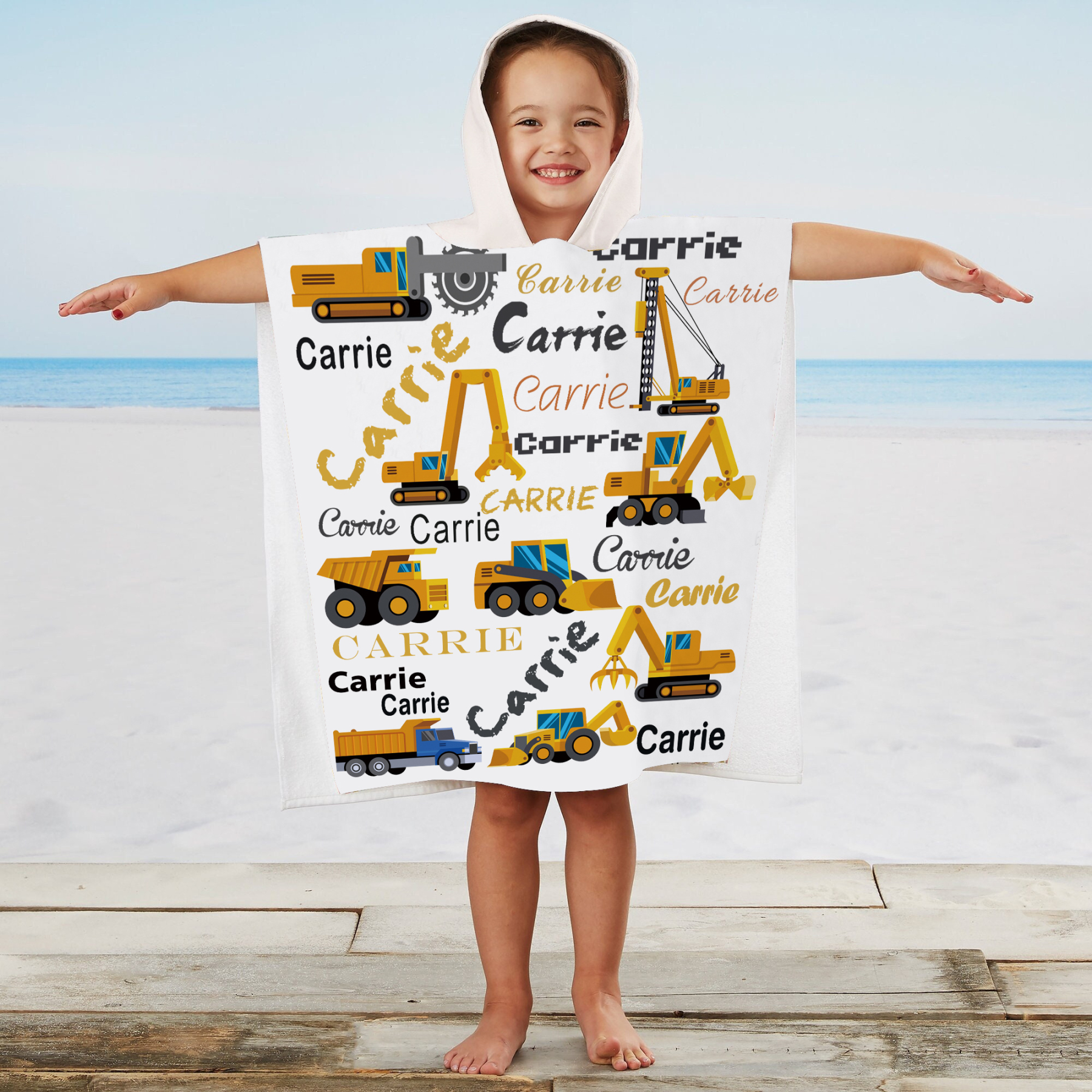 Personalized Hooded Beach Towel for Summer & Beach | CWHTowel08