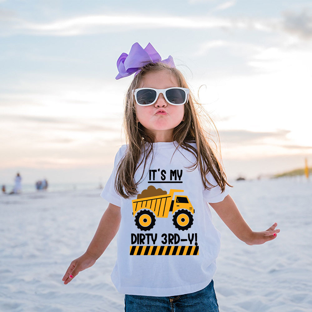 Personalized Truck Construction Dirty Birthday T-Shirt | inBirth25