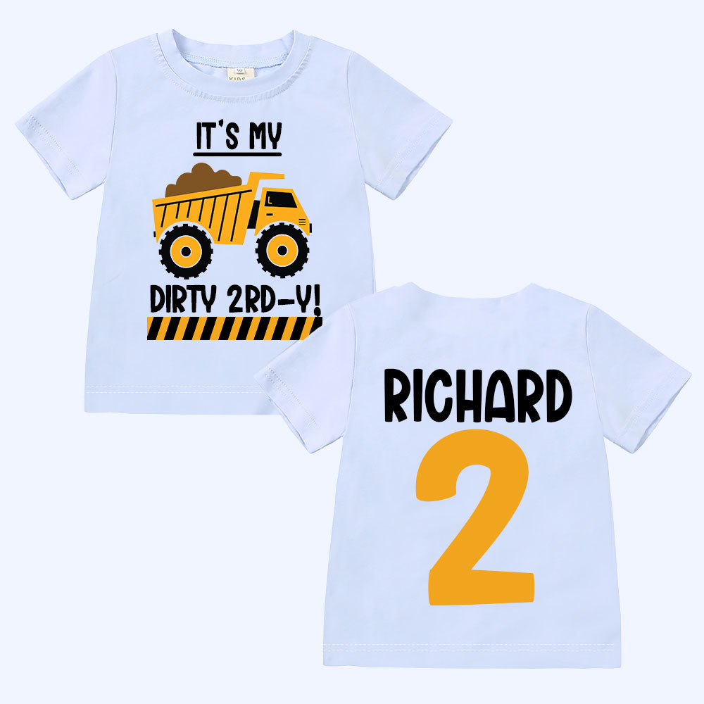 Personalized Truck Construction Dirty Birthday T-Shirt | inBirth25