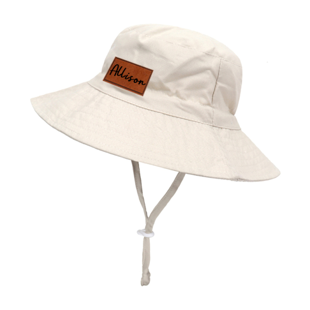 Personalized Leather Patch Bucket Hat for Comfort & Unique | KKBeach43