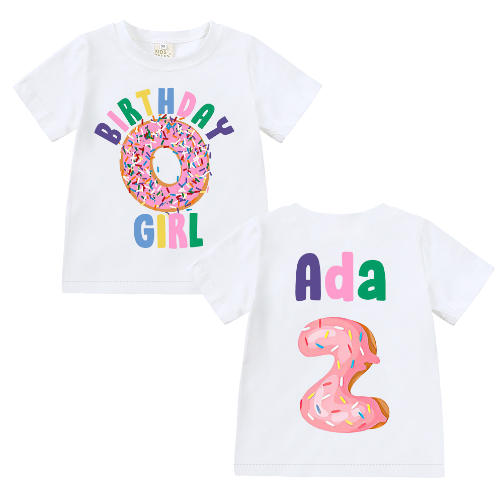 Personalized Donut Sprinkles Theme Birthday T-Shirt | inBirth29