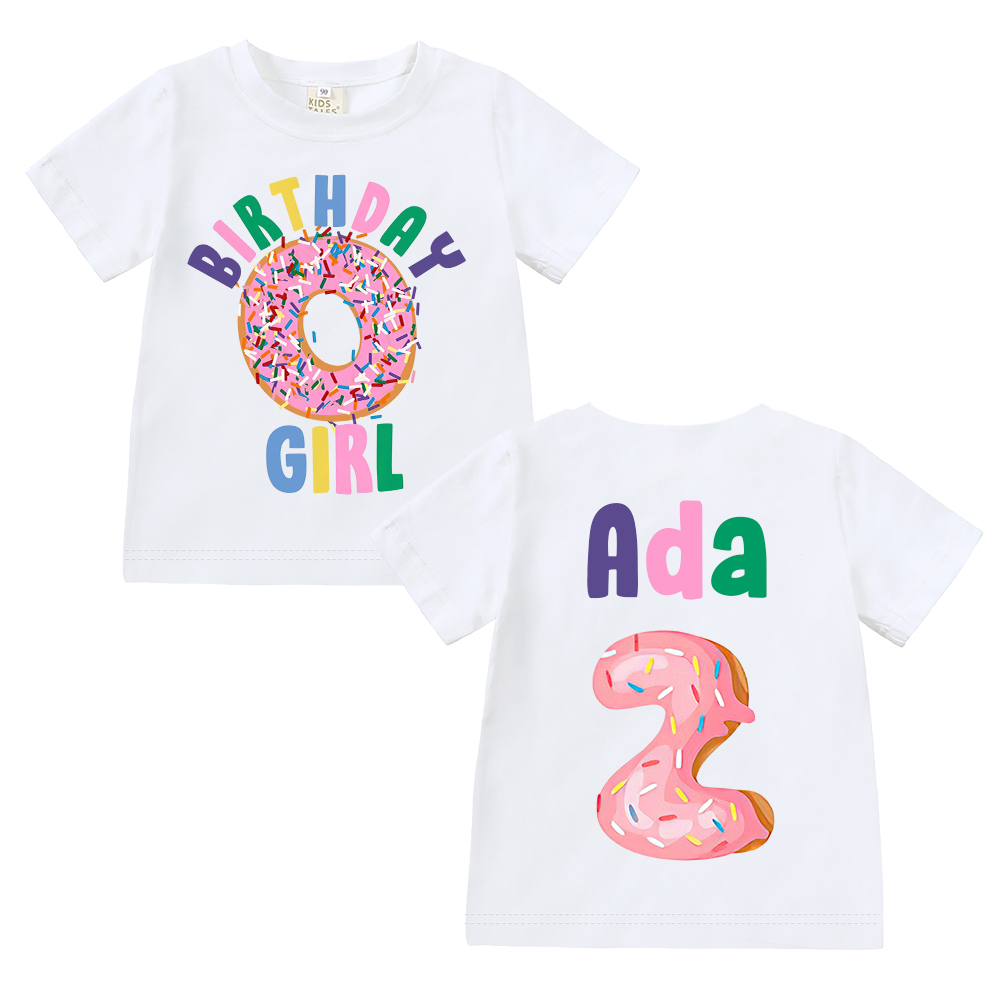 Personalized Donut Sprinkles Theme Birthday T-Shirt | inBirth29