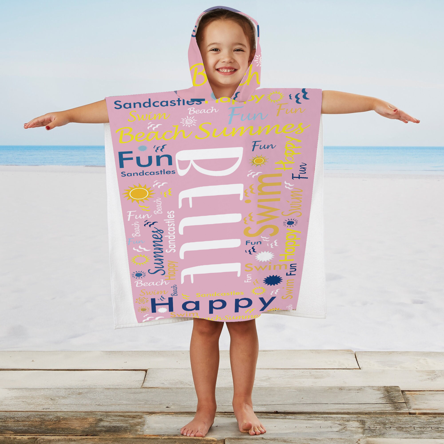 Personalized Hooded Beach Towel for Summer & Beach | CWHTowel24