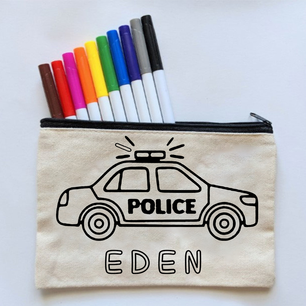 Personalized Gift Color Your Own Bag Kit (Colored Pencils Included)