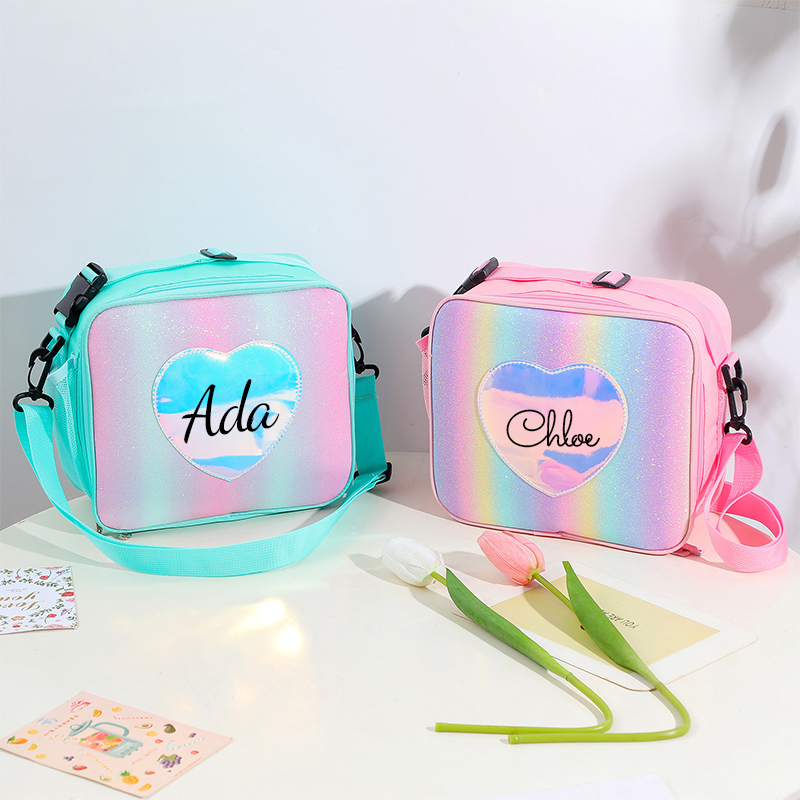 Personalized Name Color Kids Lunch Bag