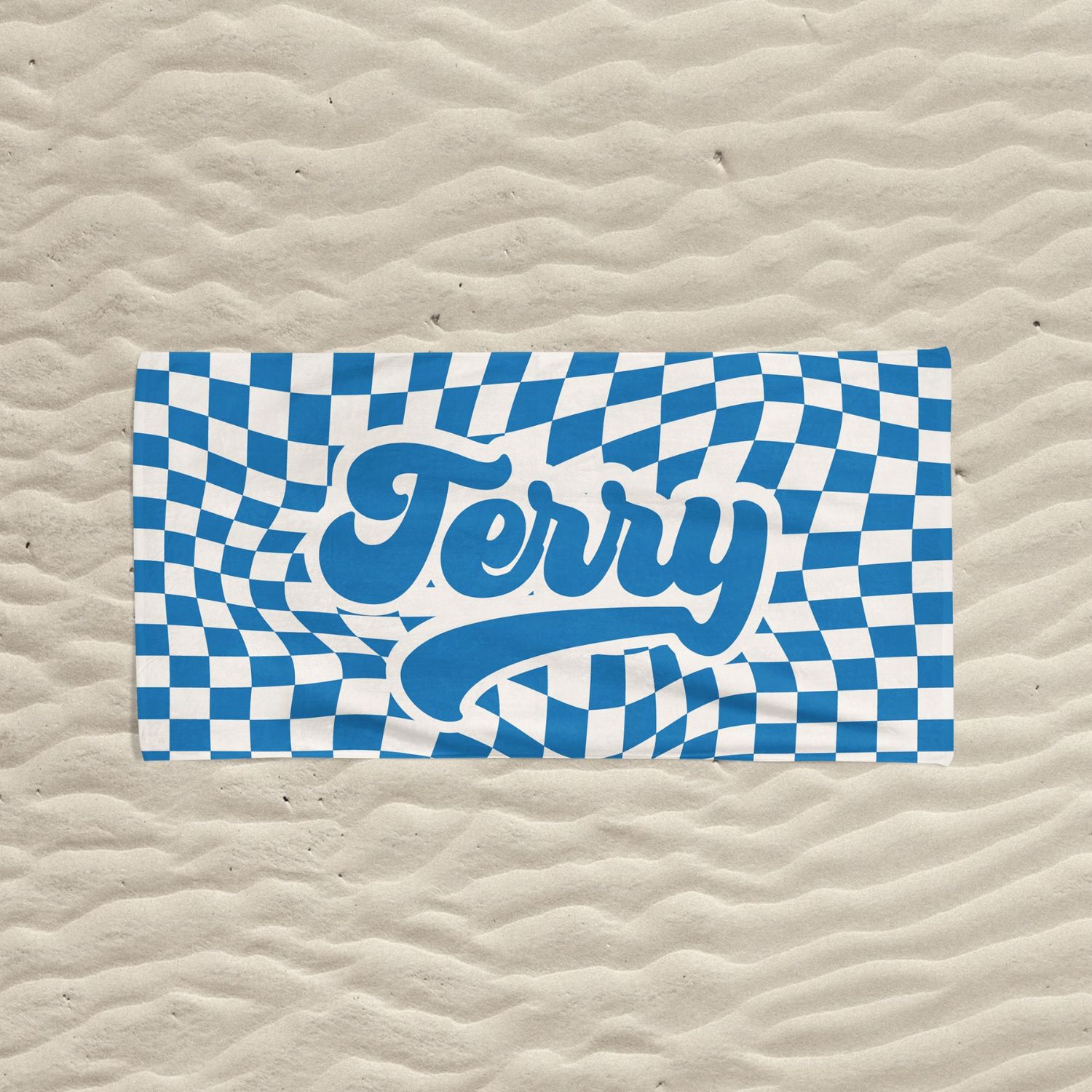 Personalized Lovely Checker Kid Towel for Summer & Beach | CWTowel113