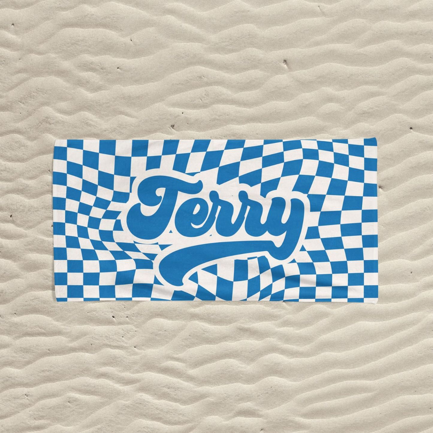 Personalized Lovely Checker Kid Towel for Summer & Beach | CWTowel113