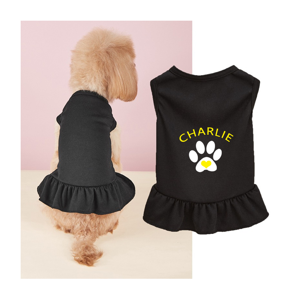 Personalized Soft Puppy Dress with Ruffle | CWPet26