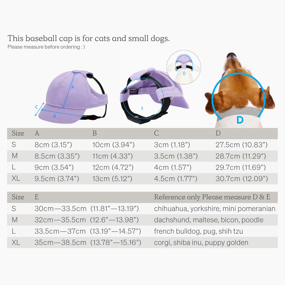 Personalized Embroidery Pet Baseball Cap with Ear Holes | CWPet27