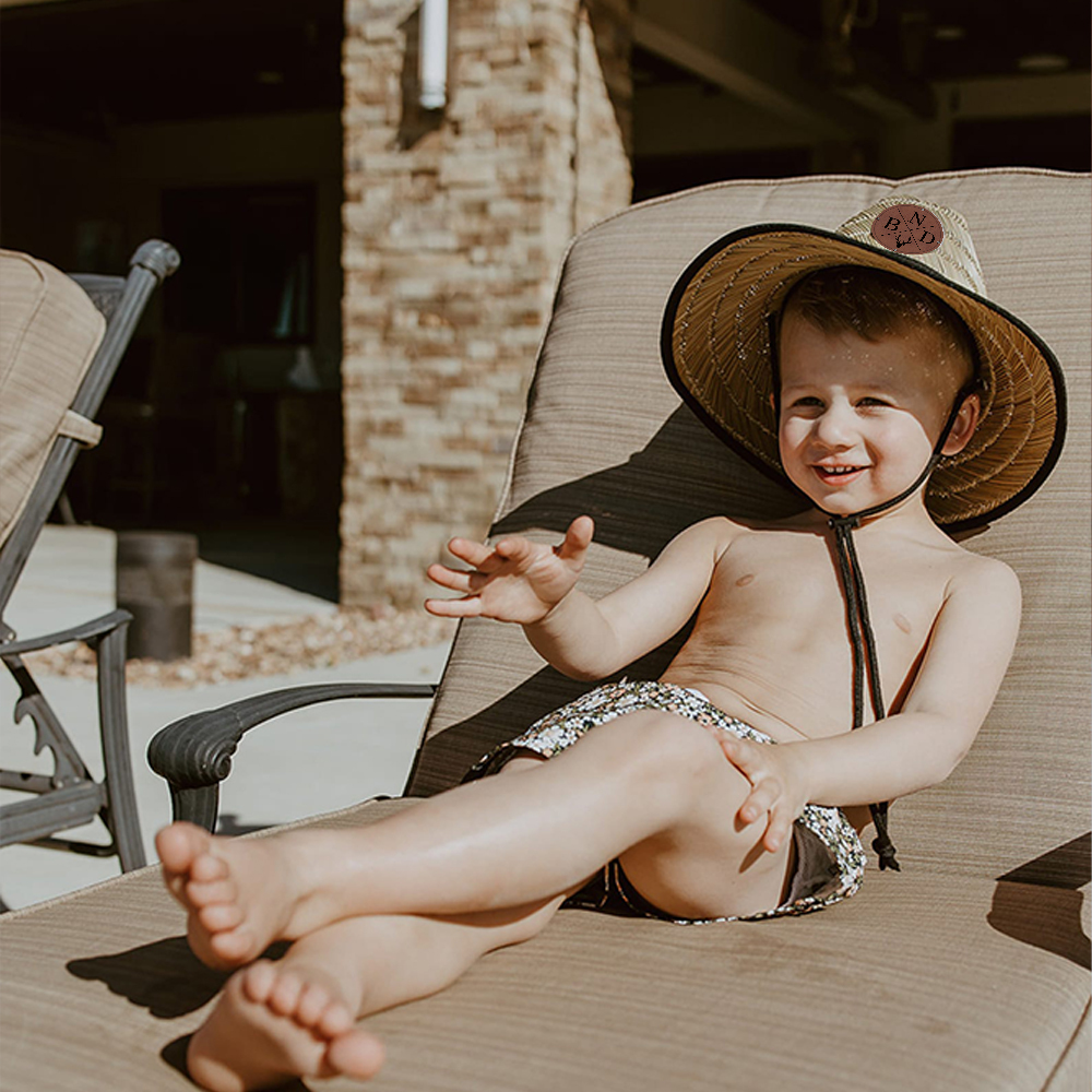 Personalized Summer Leather Patch Straw Hat for Comfort & Unique | CWBeach81