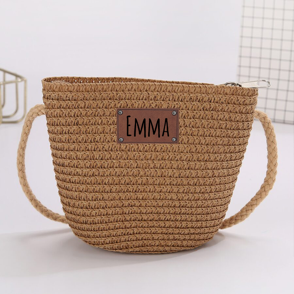 Personalized Lovely Straw Bucket Beach Hats with Matching Purse for Comfort & Unique | CWBeach87